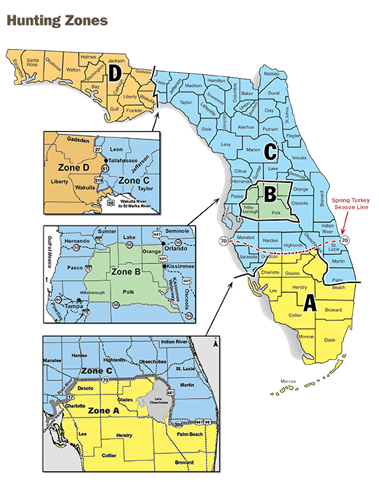 Hunting Dates and Zones – Osceola Turkey Hunts